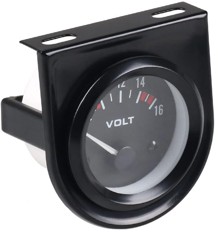 E Support Universal Car 2" 52mm Pointer Volt Voltage Gauge Meter Celsius White LED Light Indicator Display Electrical - Image 2